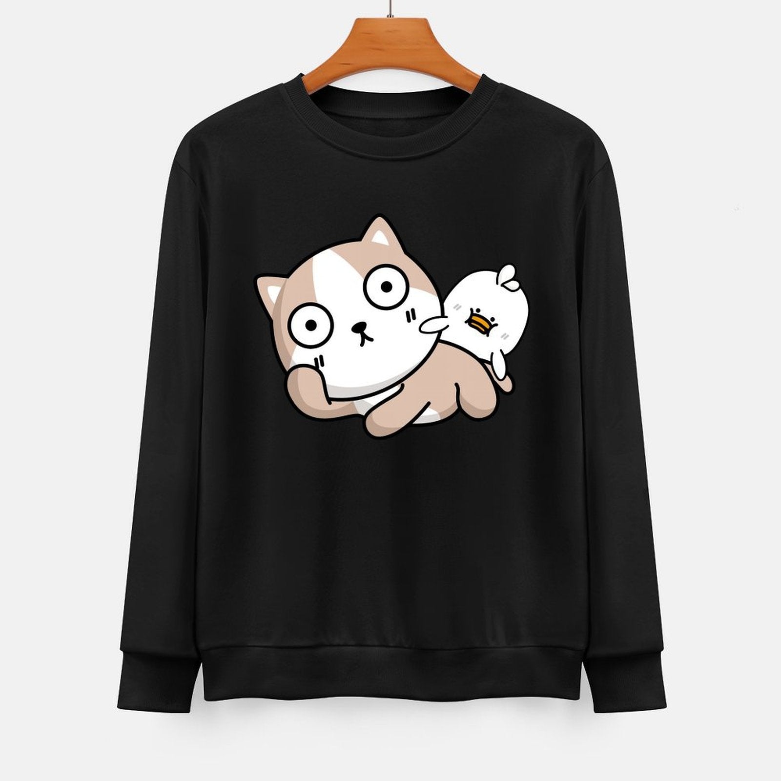 Front Patterned Long Sleeve TopRelaxed RegularFit